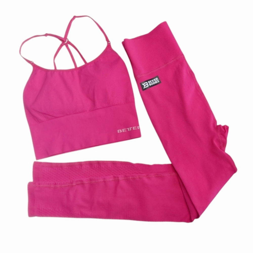 BETTER BODIES Longline Sports Bra & Bowery High Waist Leggings NWT Sz XS/S